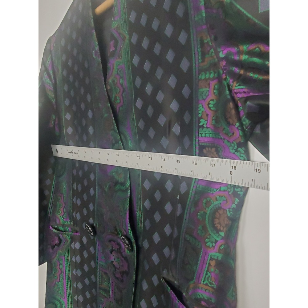 Gianfranco Ferré blazer-style jacket wit a multicolored geometric pattern Sz M/L - Picture 3 of 8